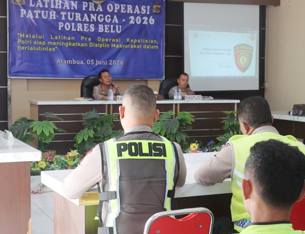 Pimpin Latihan Pra Operasi, Kapolres Belu Tekankan Anggota Pahami Sasaran dan Cara Bertindak dalam Operasi Patuh Turangga 2026