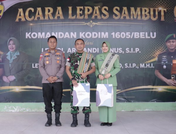 Wujud Sinergitas TNI Polri, Kapolres Belu Hadiri Acara Lepas Sambut Dandim 1605 Belu