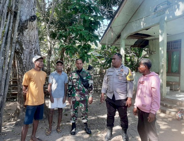 Ada Gangguan Kamtibmas Segera Lapor Kami, Pesan Bhabinkamtibmas Polres Belu dan Babinsa TNI Saat Sambang ke desa Sadi