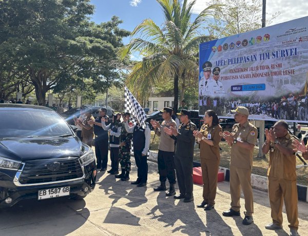 Hadir di PLBN Motaain, Kapolres Belu Lepas Tim Survey Identifikasi Jalur Tidak Resmi di Perbatasan RI-RDTL