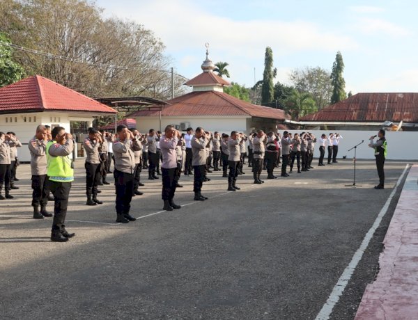 Sambut Pagi dengan Penuh Makna , Ratusan Personel Polres Belu Ikut Terapi USEFT Bangun Energi Positif Jelang Pelaksanaan Tugas