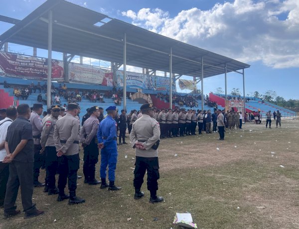 Turun Penuh, Polres Belu Amankan Perebutan Juara Ketiga Turnamen Sepakbola Bupati Belu Cup 2026