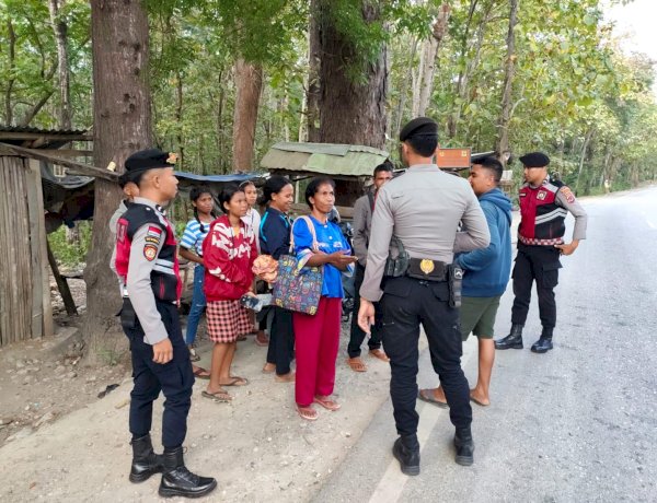 Rutin Menjaga Kamtibmas, Tim Turjawali Samapta Polres Belu Gencar Laksanakan Patroli Dialogis di Seputaran Kota