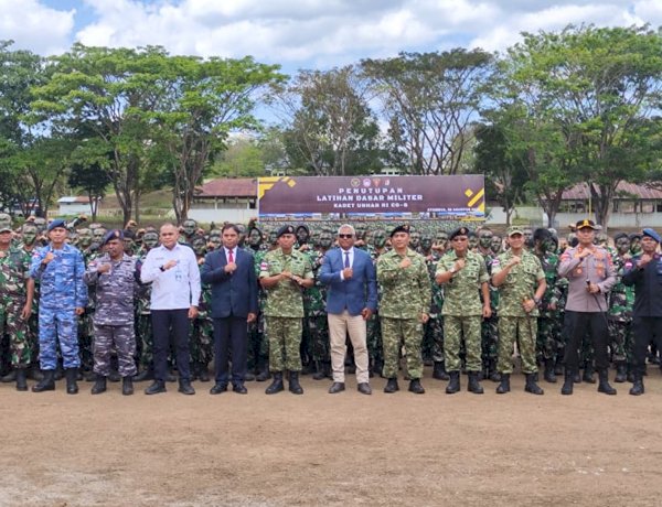 Kapolres Belu Hadiri Upacara Penutupan Pendidikan Dasar Militer Kadet Mahasiswa D-3 Cohort 6 Unhan RI