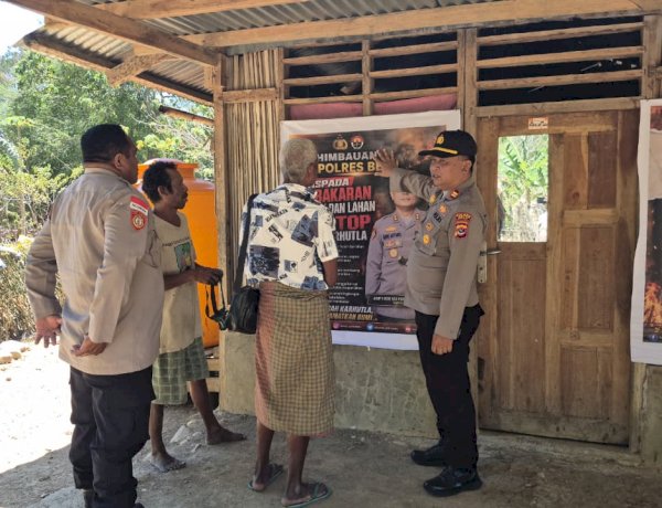 Sampaikan Imbauan Kapolres Belu tentang Karhutla, Kapolsek Raimanuk Ajak Warga Tidak Membakar Lahan di Kawasan Hutan Mandeu