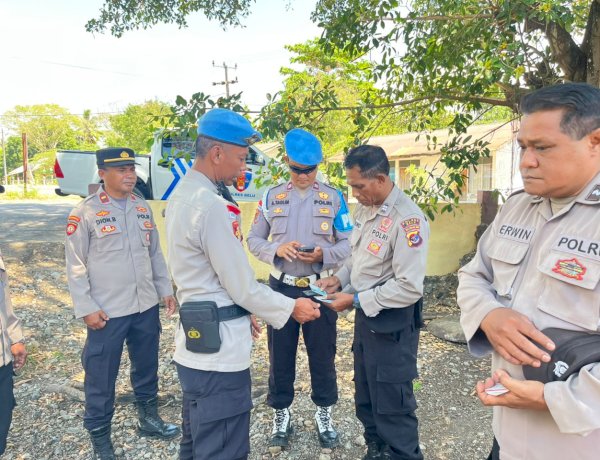 Pastikan Kesiapsiagaan dan Kedisiplinan Personel dalam Pelaksanaan Tugas, Seksi Propam Polres Belu Sidak ke Polsek Perbatasan