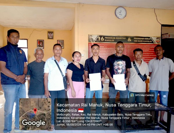 Kedua Pihak Sepakat Berdamai, Polsek Raimanuk Resor Belu Selesaikan Kasus Penganiayaan Secara Restorative Justice