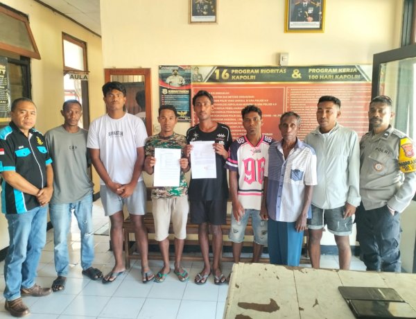 Terapkan Restorative Justice, Polsek Kakuluk Mesak Selesaikan Kasus Pengeroyokan di Desa Kenebibi