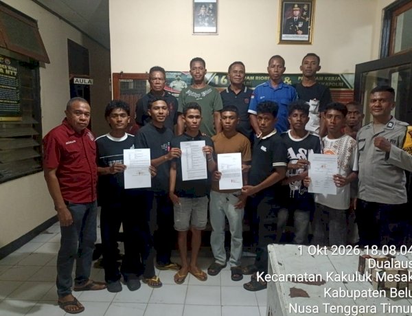 Damai itu Indah, Polsek Kakuluk Mesak Selesaikan Kasus Pengeroyokan Secara Restorative Justice