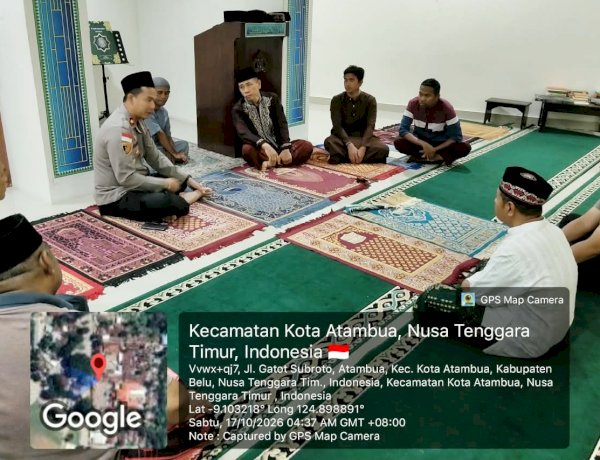 Suling di Masjid Baiturahman, Wakapolres Belu Ajak Masyarakat Jaga Kamtibmas dan Jauhi Narkoba