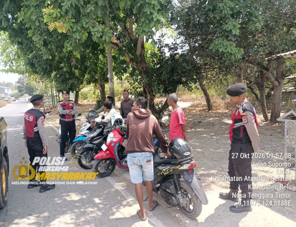 Wujudkan Ruang Publik yang Aman, Unit Turjawali Samapta Polres Belu Gencar Laksanakan Patroli Dialogis di Seputaran Kota