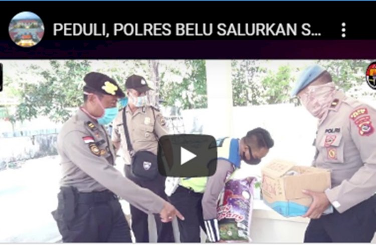 Video,  Polres Belu dan Jajaran Salurkan Sembako Hingga Masker Hasil Karya Bhayangkari untuk Warga Tidak Mampu