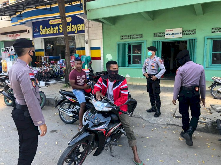 Patroli Dialogis, Dalmas Polres Belu Imbau Warga Jangan Anggap Enteng dengan Covid-19