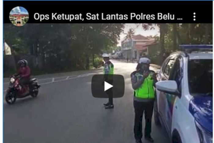 Ops Ketupat: Cegah Penularan Covid-19, Sat Lantas Polres Belu Ajak Warga Tetap di Rumah