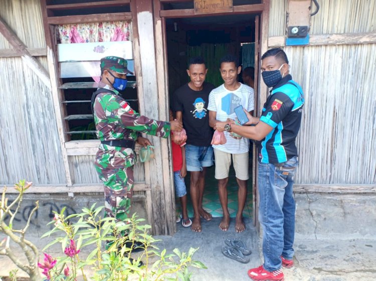 Dapur Umum Sat Reskrim Polres Belu Salurkan Makanan Peningkat Sistem Imun Tubuh Tangkal Covid-19