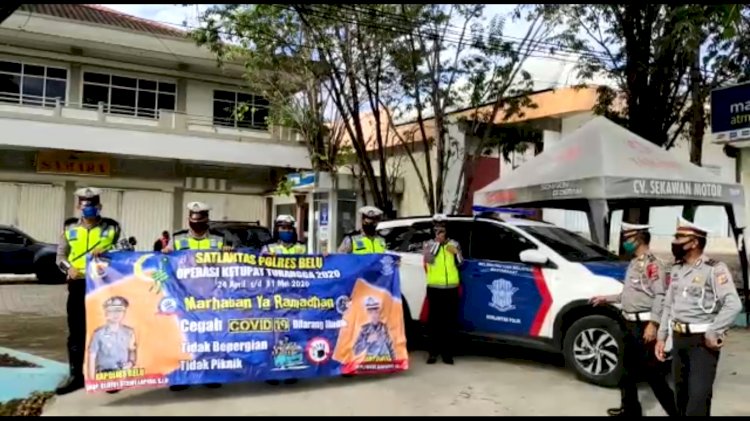 Sayang Keluarga,Sat Lantas Polres Belu Minta Masyarakat Tunda Mudik untuk Cegah Penyebaran Covid-19