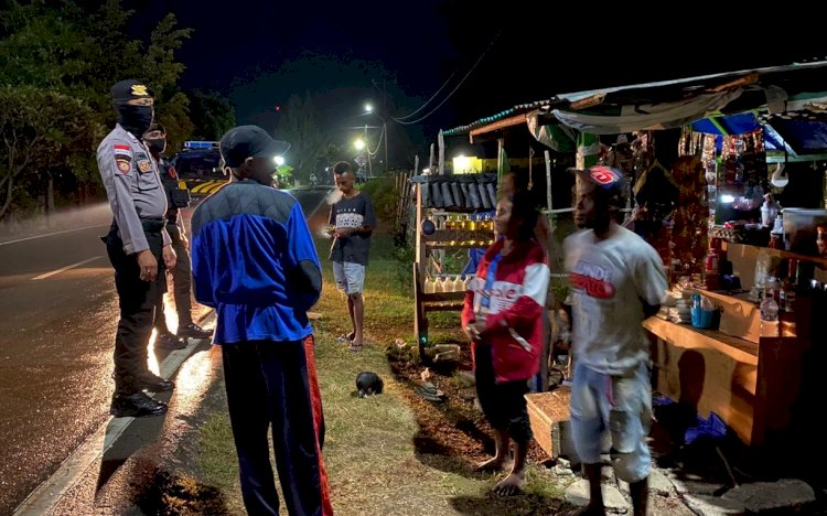 Covid-19 Belum Usai,  Dalmas Polres Belu Imbau Warga Tetap Patuhi Protokol Kesehatan