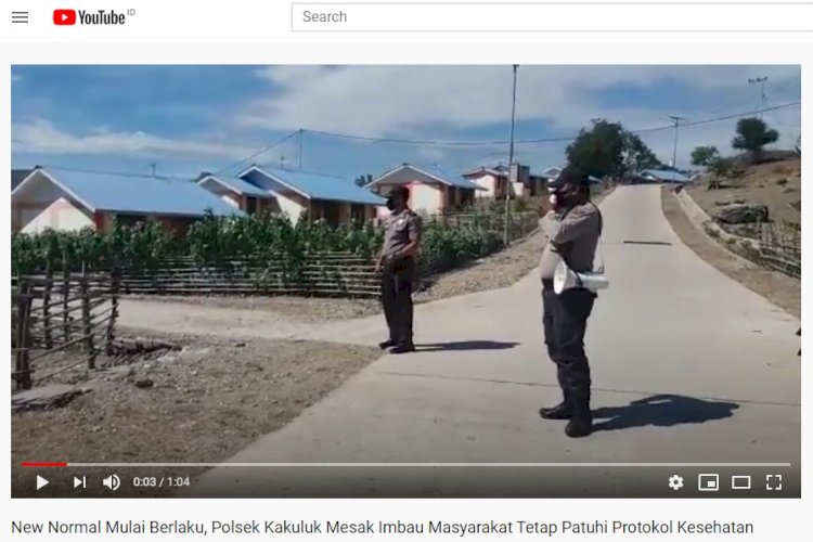 Video, Imbauan Protokol Kesehatan Polsek Kakuluk Mesak untuk Warga di Kampung Jokowi