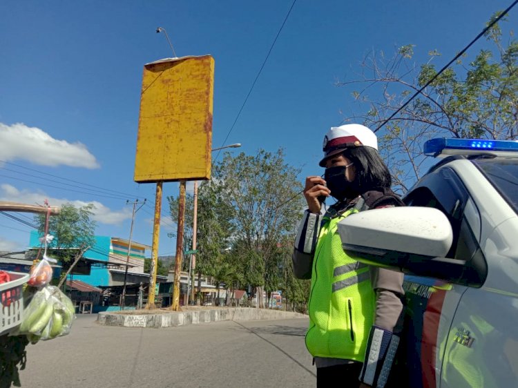 Penling di Jalur ini, Sat Lantas Polres Belu Ajak Masyarakat Patuhi Protokol Kesehatan di Era New Normal