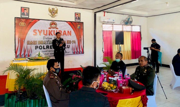 Dikemas Secara Sederhana, Polres Belu Gelar Acara Syukuran Peringatan Hari Bhayangkara ke 74