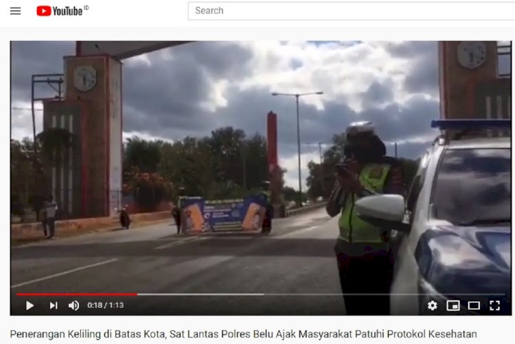 Video,Sat Lantas Polres Belu Ajak Masyarakat di Batas Kota Patuhi Protokol Kesehatan