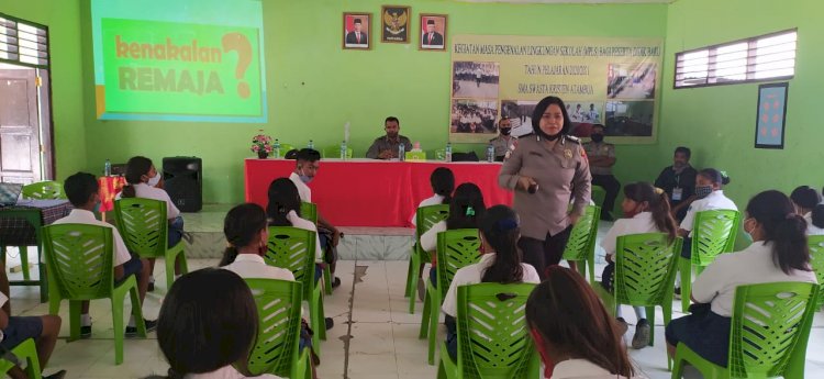 Sosialisasi Ops Bina Kusuma 2020, Sat Binmas Polres Belu Selipkan Pesan Protokol Kesehatan untuk Pelajar MPLS SMA  Kristen