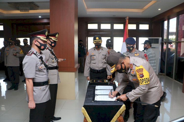 Upacara Serah Terima Jabatan Tandai Pergantian Pucuk Pimpinan di Polres Belu