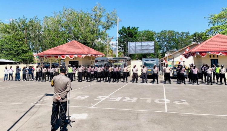 Hari Terakhir Pendaftaran Balon Kepala Daerah, Kapolres Belu Beri Penekanan ini ke Anggota Pengamanan