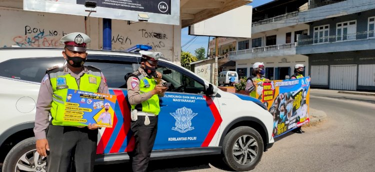 Pakai Masker dan Taati Aturan Lalu Lintas, Pesan Sat Lantas untuk Masyarakat Ditengah Wabah Covid-19