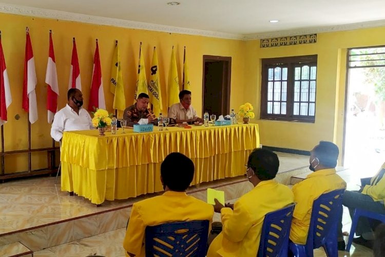 Datangi Sekretariat Partai Golkar, Kapolres Belu Ajak Pengurus Parpol Tetap Kedepankan Protokol Kesehatan