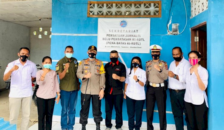 Silaturahmi, Kapolres Belu Ajak Wartawan Pena Batas RI-RDTL Dukung Polri Sukseskan Pilkada 2020