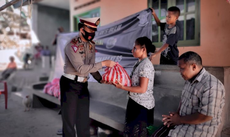 Rayakan HUT Polantas ke 65, Sat Lantas Polres Belu Gelar Baksos untuk Warga Tuna Netra dan Orangtua Jompo