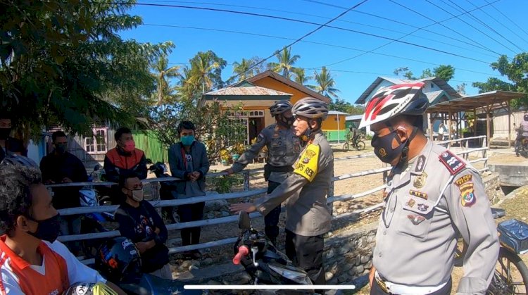 Patroli Sepeda, Kapolres Belu Minta Masyarakat Disiplin Jalani Prokes dan Tertib Berlalu Lintas