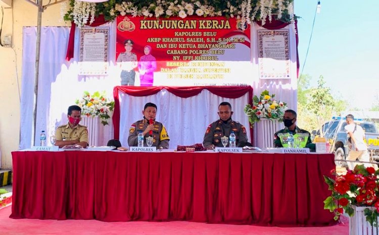 Inginkan Pilkada yang Aman dan Sehat,  Kapolres Belu Minta Masyarakat Raimanuk Patuhi Prokes Covid-19