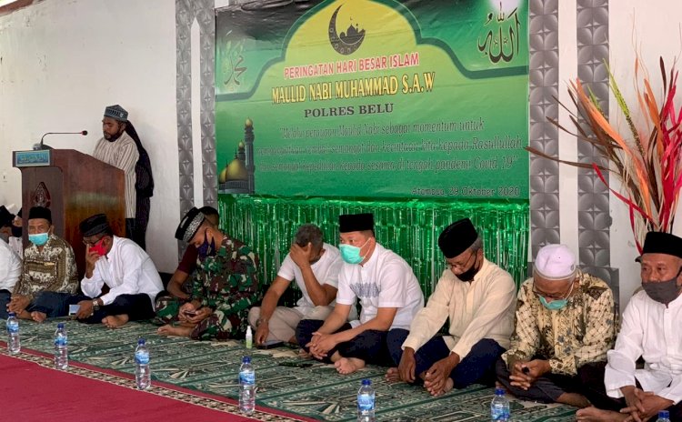 Undang Pemuka Agama hingga Anak Panti Asuhan, Polres Belu Gelar Peringatan Maulid Nabi Muhammad SAW