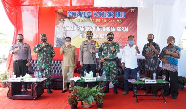 Kunjungan Kerja di Polsek Raihat, Kapolres Belu Minta Seluruh Pihak Kerja Sama Kawal Pilkada 2020