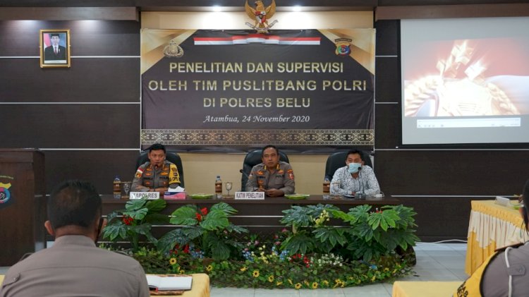 Optimalisasi Fungsi Penegakan Hukum, Tim Puslitbang Polri Lakukan Penelitian dan Supervisi di Polres Belu