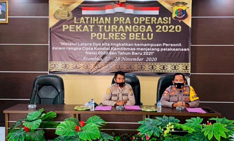 Samakan Persepsi dan Cara Bertindak, Polres Belu Gelar Latihan Pra Operasi Pekat Turangga 2020