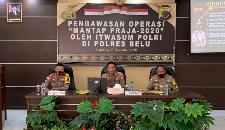 Jelang Masa Akhir Kampanye, Polres Belu Terima Kunjungan Tim Was Ops Mantap Praja Itwasum Polri