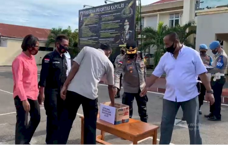 Solidaritas untuk Lembata, Polres Belu Galang Dana untuk Korban Erupsi Gunung Ile Lewotolok