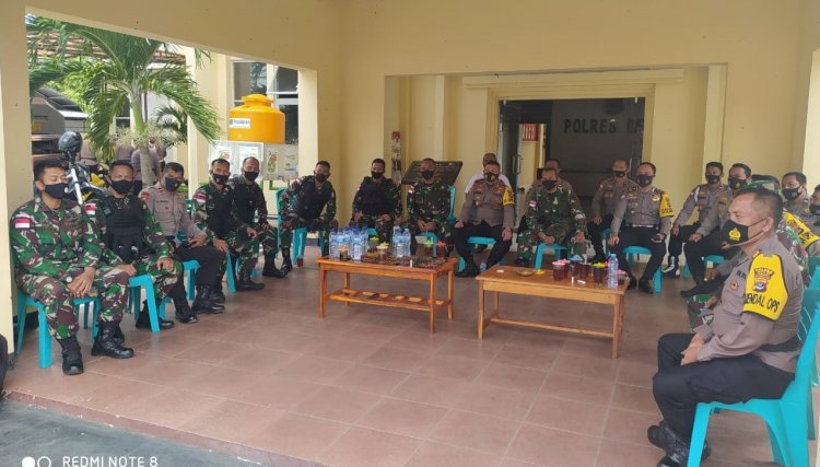 Coffee Morning, Kapolres Belu Bersama Dandim dan Dansatgas Duduk Bersama Bahas Sistim Pengamanan Pilkada