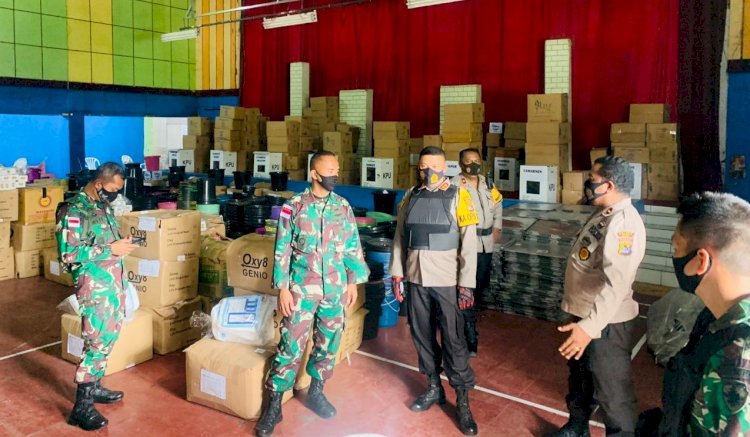 Sambil Patroli, Kapolres Belu Bersama Dandim dan Dansatgas Cek Gudang Logistik KPU, Ini Tujuannya