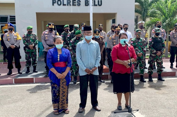 Apel Kesiapan, Jajaran TNI Polri di Belu Gelar Doa Bersama untuk Kesukseskan Pilkada tahun 2020