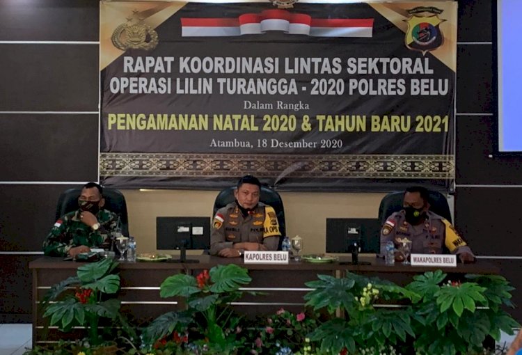 Jelang Pengamanan Natal dan Tahun Baru, Polres Belu Gelar Rakor Lintas Sektoral Ops Lilin 2020