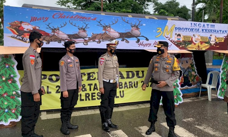 Pastikan Kesiapan Anggota Jelang Pengamanan Natal, Kapolres Belu Cek Pos Pam dan Pos Terpadu Lilin 2020