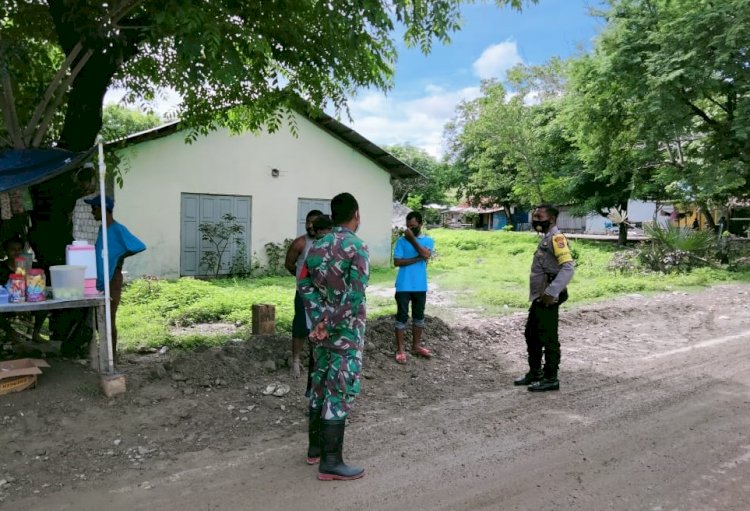 Covid belum Mereda, Bhabinkamtibmas Leosama Pesan Warga Disiplin Prokes Saat Beraktivitas