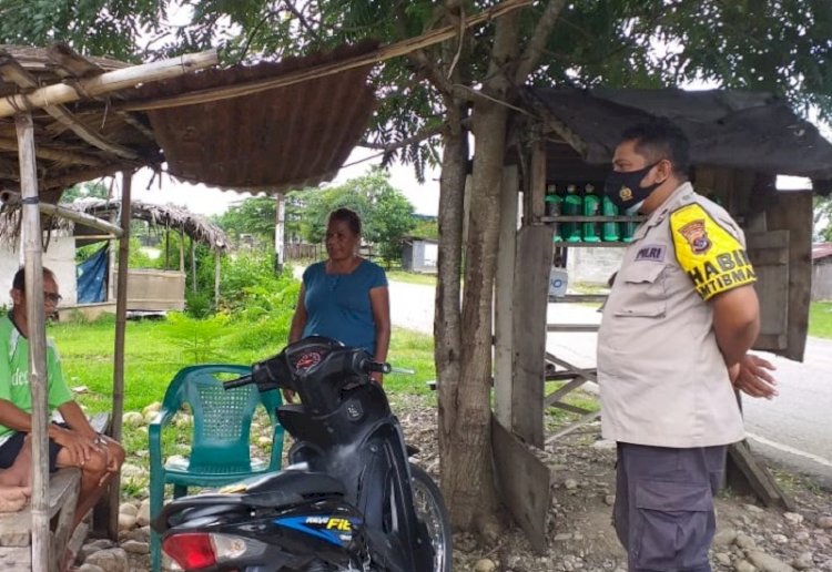 Tetap Patuhi Prokes di Tengah Pandemi, Seru AIPDA Bram Duka ke Warga Dusun Haliwen