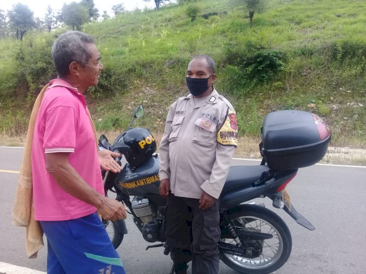 Jangan Lupa Pakai Masker dan Jaga Jarak, Pesan BRIPKA Jose Marthins ke Masyarakat Binaannya