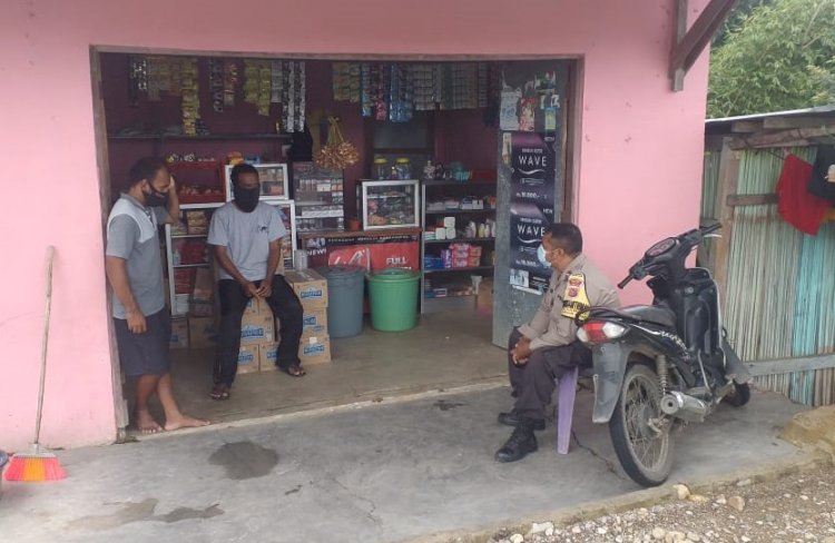 Turun Sambang, AIPDA Bram Duka Imbau Warga di Bantaran Kali Waspadai Covid-19 dan Banjir