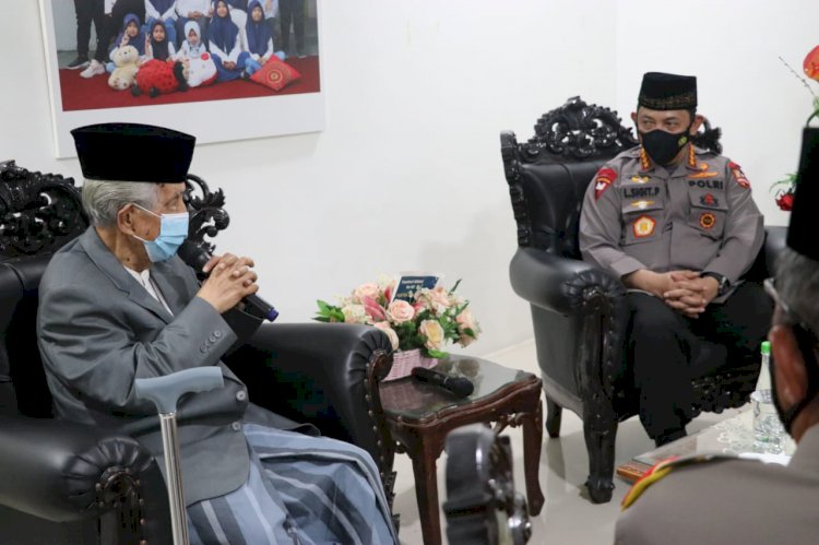 Sowan ke Ketua MUI Sulsel, Kapolri Sebut Dukungan Ulama Sangat Penting Untuk Menjaga Kamtibmas